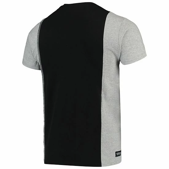 Best Sale 🛒 Unbranded Men's Refried Apparel Black/Gray Pittsburgh Steelers Sustainable Upcycled Split T-Shirt 🛒 - Image 3