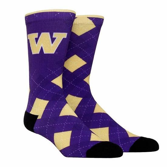 Cheap 🎁 Unbranded Men's Rock Em 🧦 Socks Washington Huskies HyperOptic Argyle 👗 Dress 🧦 Socks ⭐