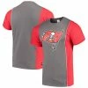 Buy 🔔 Unbranded Men's Refried Apparel Pewter/Red Tampa Bay Buccaneers Sustainable Upcycled Split T-Shirt 🔥