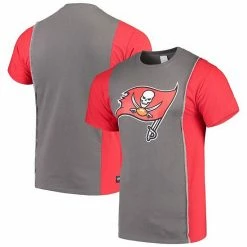 Buy 🔔 Unbranded Men's Refried Apparel Pewter/Red Tampa Bay Buccaneers Sustainable Upcycled Split T-Shirt 🔥