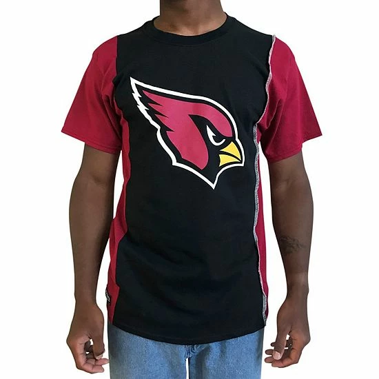 Deals ๐ Unbranded Men's Refried Apparel Black/Cardinal Arizona Cardinals Sustainable Upcycled Split T-Shirt ๐ - Image 2