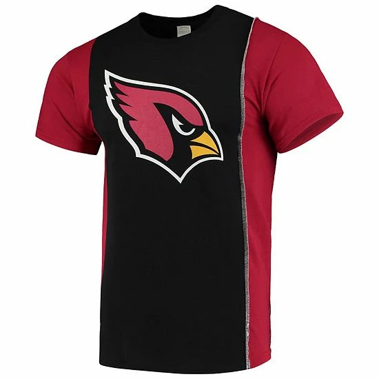 Deals ๐ Unbranded Men's Refried Apparel Black/Cardinal Arizona Cardinals Sustainable Upcycled Split T-Shirt ๐ - Image 3
