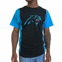 Best reviews of ✔️ Unbranded Men's Refried Apparel Black/Blue Carolina Panthers Sustainable Upcycled Split T-Shirt 🛒