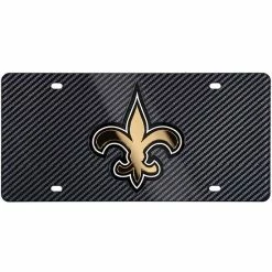 New ✔️ Unbranded New Orleans Saints Carbon Fiber License Plate 💯