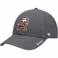 Brand new 🥰 Unbranded 👩 Women's '47 Charcoal Cleveland Browns Miata Clean Up Legacy Adjustable Hat 👍