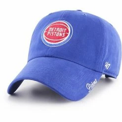 Flash Sale ✔️ Unbranded 👩 Women's '47 Blue Detroit Pistons Miata Clean Up Logo Adjustable Hat 🥰