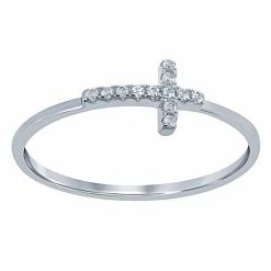Best deal 👍 Unbranded Sterling Silver Cubic Zirconia Cross Ring 🔔