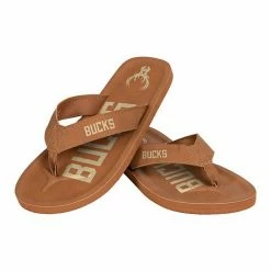 Outlet 😍 Unbranded Men's FOCO Milwaukee Bucks Color Pop Flip-Flop 🩴 Sandals 🛒