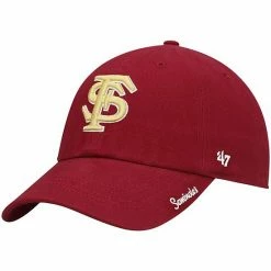 Hot Sale 👍 Unbranded 👩 Women's '47 Garnet Florida State Seminoles Miata Clean Up Logo Adjustable Hat ⌛