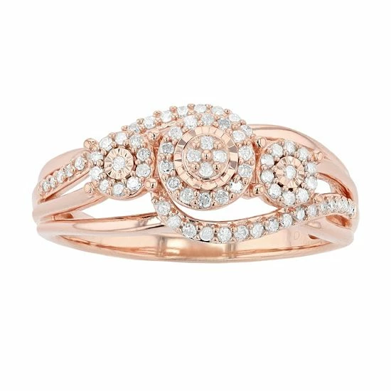 Brand new ๐ Unbranded Sterling Silver 1/4 Carat T.W. Diamond Halo Ring โจ - Image 4