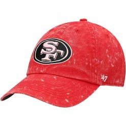 Discount 🌟 Unbranded Men's '47 Scarlet San Francisco 49ers Gamut Clean Up Adjustable Hat 🔥