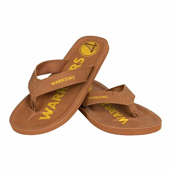 Deals ✔️ Unbranded Men's FOCO Golden State Warriors Color Pop Flip-Flop 🩴 Sandals 👏