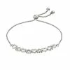 Discount 🛒 Unbranded Sterling Silver 1/5 Carat T.W. Diamond Hearts Bolo Bracelet 😉