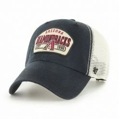 Budget 💯 Unbranded Men's '47 Black Arizona Diamondbacks Penwald Clean Up Trucker Snapback Hat 😉