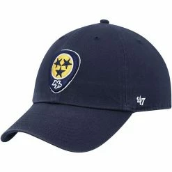 Wholesale 🎁 Unbranded Men's '47 Navy Nashville Predators Logo Clean Up Adjustable Hat ❤️