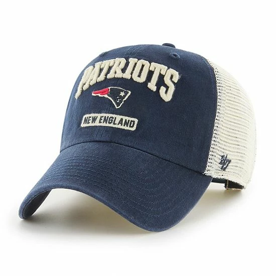 Cheapest ๐ Unbranded Men's '47 Navy/White New England Patriots Morgantown Trucker Clean Up Snapback Hat ๐