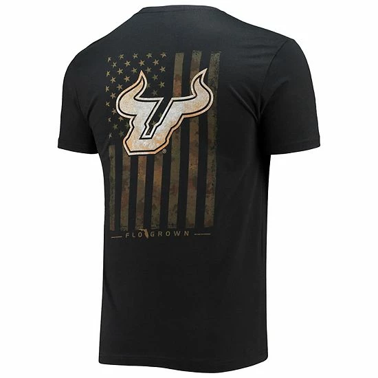 Budget ๐งจ Unbranded Men's FloGrown Black South Florida Bulls Camo Flag T-Shirt ๐ - Image 2