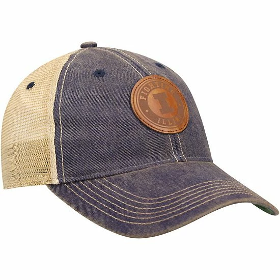Best Sale 😍 Unbranded Men's Navy Illinois Fighting Illini Target Old Favorite Trucker Snapback Hat 😉 - Image 4