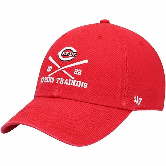 Budget ๐ Unbranded Men's '47 Red Cincinnati Reds 2022 MLB Spring Training Cross Bone Clean Up Adjustable Hat ๐งจ - Image 2