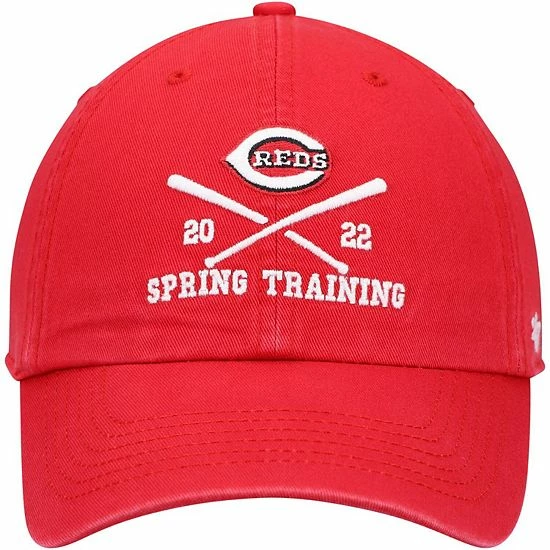 Budget ๐ Unbranded Men's '47 Red Cincinnati Reds 2022 MLB Spring Training Cross Bone Clean Up Adjustable Hat ๐งจ - Image 3
