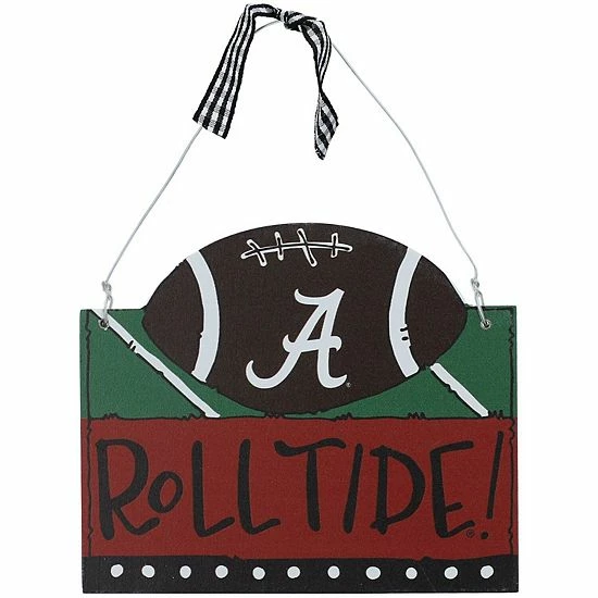 Coupon 🥰 Unbranded Alabama Crimson Tide Logo Football Ornament 🎉