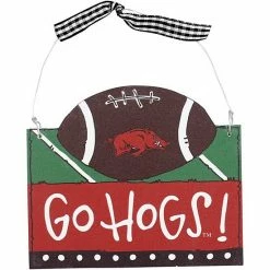 Brand new 👍 Unbranded Arkansas Razorbacks Logo Football Ornament ✔️