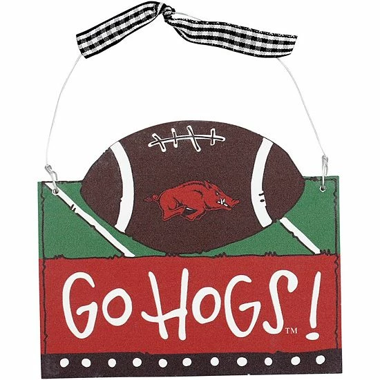 Brand new 👍 Unbranded Arkansas Razorbacks Logo Football Ornament ✔️