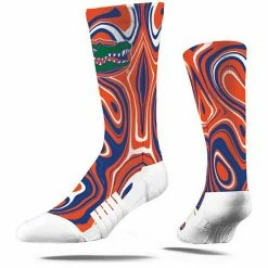 Wholesale 😀 Unbranded Men's Strideline Florida Gators Oil Slick Crew 🧦 Socks 🔔
