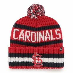 Best Sale 🛒 Unbranded Men's '47 Red St. Louis Cardinals Bering Cuffed Knit Hat With Pom ⭐