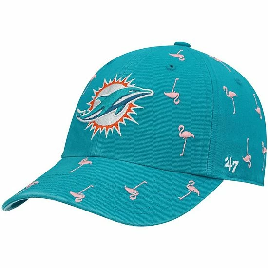 Best reviews of ๐งจ Unbranded ๐ฉ Women's '47 Aqua Miami Dolphins Flamingo Confetti Clean Up Adjustable Hat ๐ - Image 2