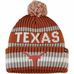 Flash Sale ✨ Unbranded Men's '47 Texas Orange Texas Longhorns Bering Cuffed Knit Hat With Pom ⭐