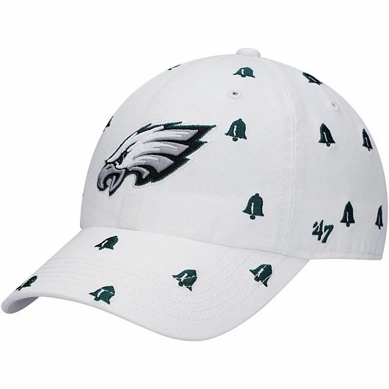Flash Sale 🥰 Unbranded 👩 Women's '47 White Philadelphia Eagles Confetti Clean Up Liberty Adjustable Hat 🛒