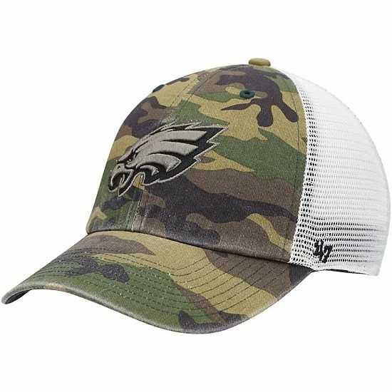 Wholesale ⌛ Unbranded Men's '47 Camo Philadelphia Eagles Branson Clean Up Trucker Hat ✔️
