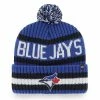 Coupon 💯 Unbranded Men's '47 Royal Toronto Blue Jays Bering Cuffed Knit Hat With Pom 💯