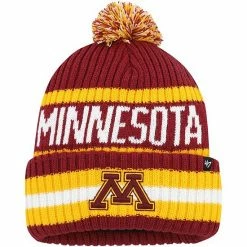 Buy 🛒 Unbranded Men's '47 Maroon Minnesota Golden Gophers Bering Cuffed Knit Hat With Pom 🔔