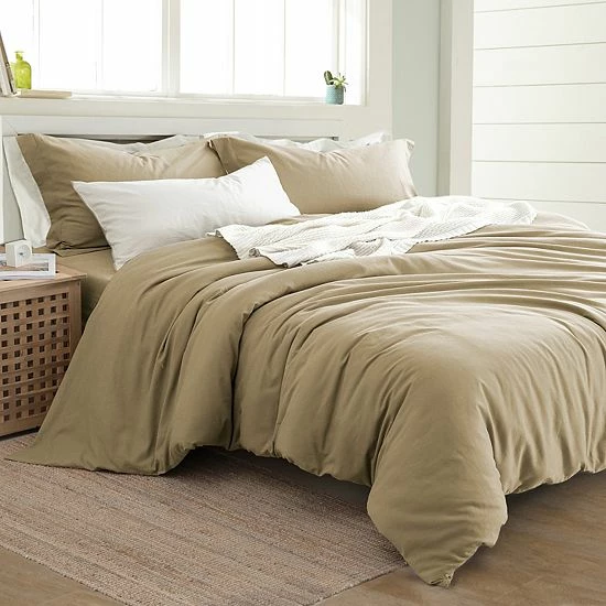 Best deal ๐ Unbranded Linen-Cotton Blend Duvet Cover Set Beige ๐ - Image 2