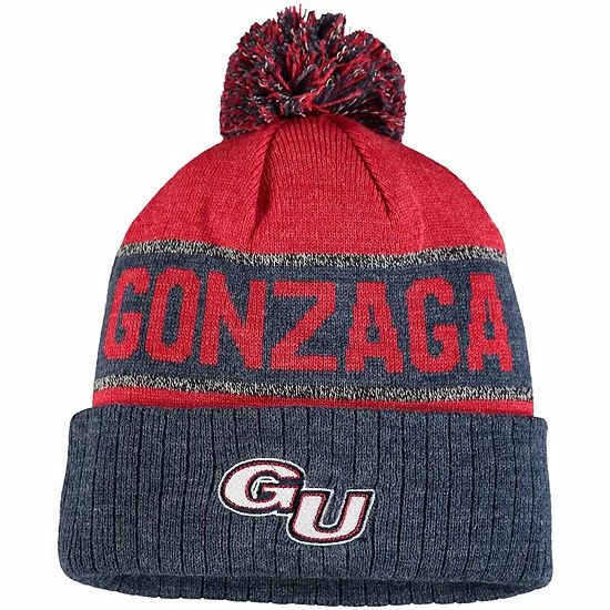 Discount ๐ Unbranded Men's Top Of The World Red/Heather Navy Gonzaga Bulldogs Below Zero Cuffed Pom Knit Hat โญ - Image 3