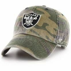 Top 10 😍 Unbranded Men's '47 Camo Las Vegas Raiders Woodland Clean Up Adjustable Hat 🎉