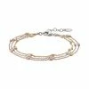 Deals ✨ Unbranded Tri Tone Sterling Silver Multi Strand Beaded Bracelet ⌛