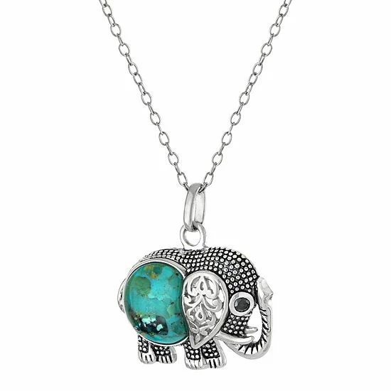 Best reviews of ๐งจ Unbranded Sterling Silver Turquoise Beaded Elephant Pendant Necklace ๐ฅ