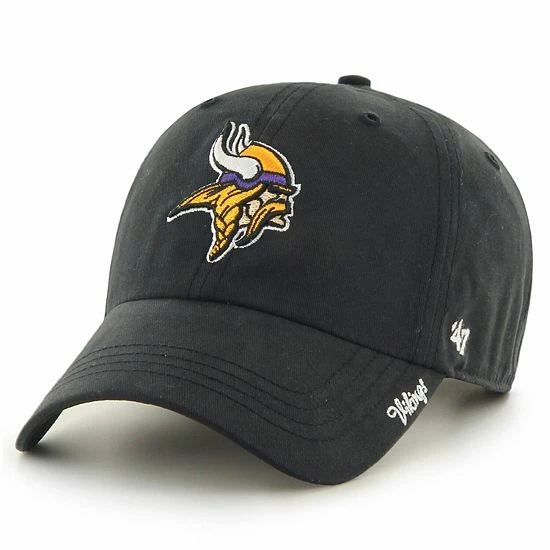 Discount ๐ Unbranded ๐ฉ Women's '47 Black Minnesota Vikings Miata Clean Up Secondary Adjustable Hat โค๏ธ