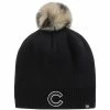 Outlet 👏 Unbranded 👩 Women's '47 Black Chicago Cubs Serengeti Beanie Hat With Pom 👏
