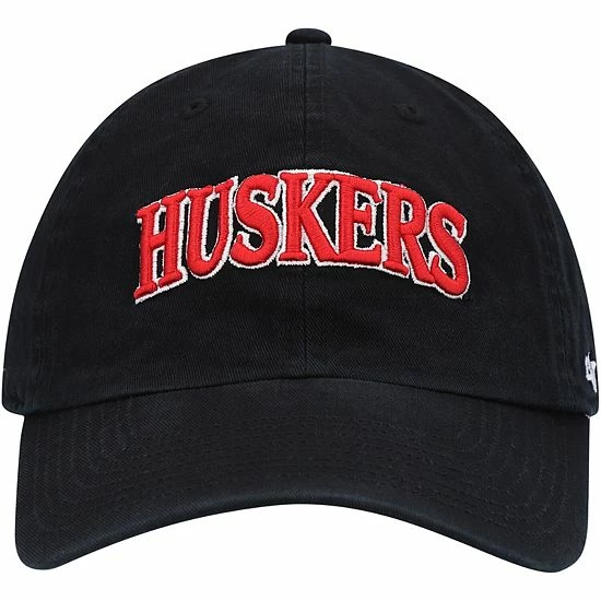 Outlet ๐ Unbranded Men's '47 Black Nebraska Huskers Archie Script Clean Up Adjustable Hat ๐ - Image 3