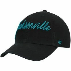Budget 👍 Unbranded 👩 Women's '47 Black Jacksonville Jaguars Vocal Clean Up Adjustable Hat 🔥
