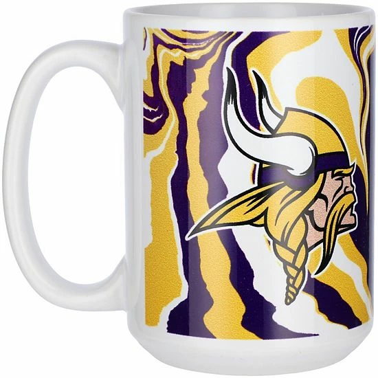 Outlet ❤️ Unbranded Minnesota Vikings 15oz. Tie-Dye Ceramic Mug ❤️ - Image 2