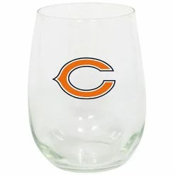 Coupon 💯 Unbranded Chicago Bears 15oz. Stemless Wine Glass 🔥