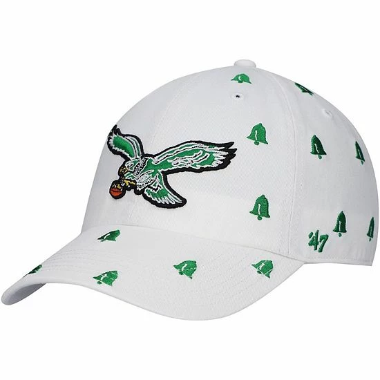 New 😉 Unbranded 👩 Women's '47 White Philadelphia Eagles Confetti Clean Up Legacy Adjustable Hat 🎁