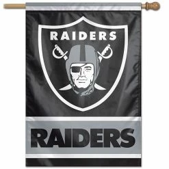 New 👍 Unbranded WinCraft Oakland Raiders 28" X 40" Wordmark Single-Sided Vertical Banner ⌛