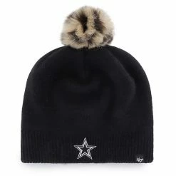 Budget 😍 Unbranded 👩 Women's '47 Black Dallas Cowboys Serengeti Knit Beanie With Pom 💯