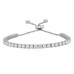 Best deal ❤️ Unbranded Sterling Silver Cubic Zirconia Lariat Tennis Bracelet 🔔